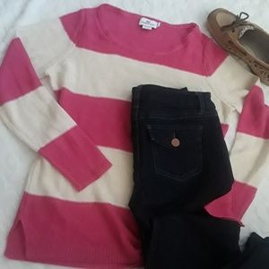 Vineyard Vines linen striped sweater medium